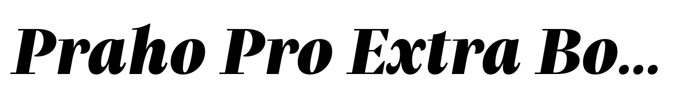 Praho Pro Extra Bold Italic